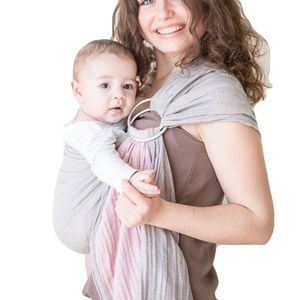 NWT Mebien grey rose Baby ring sling